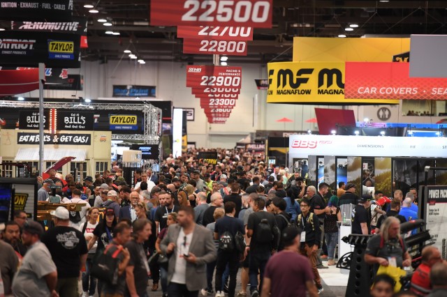 SEMA show crowd in action